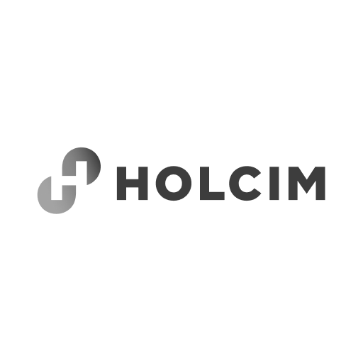 Logo corporativo de Holcim en escala de grises.