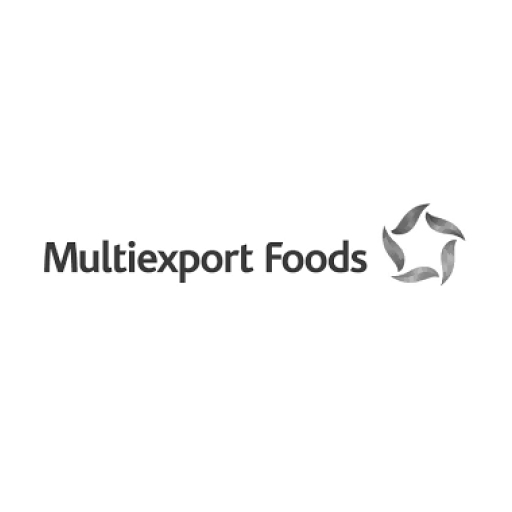 Logo de Multiexport Foods en escala de grises